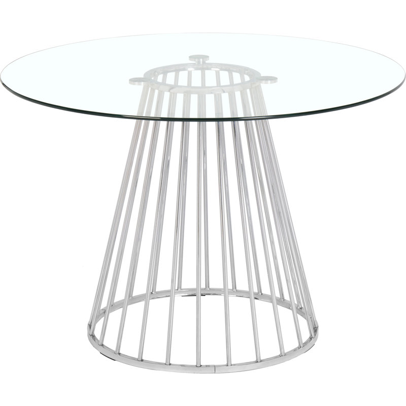 Mercer41 Cazzie Round Glass Dining Table & Reviews Wayfair